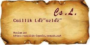 Csillik László névjegykártya