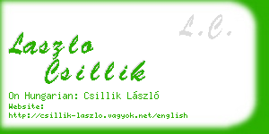 laszlo csillik business card