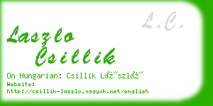 laszlo csillik business card